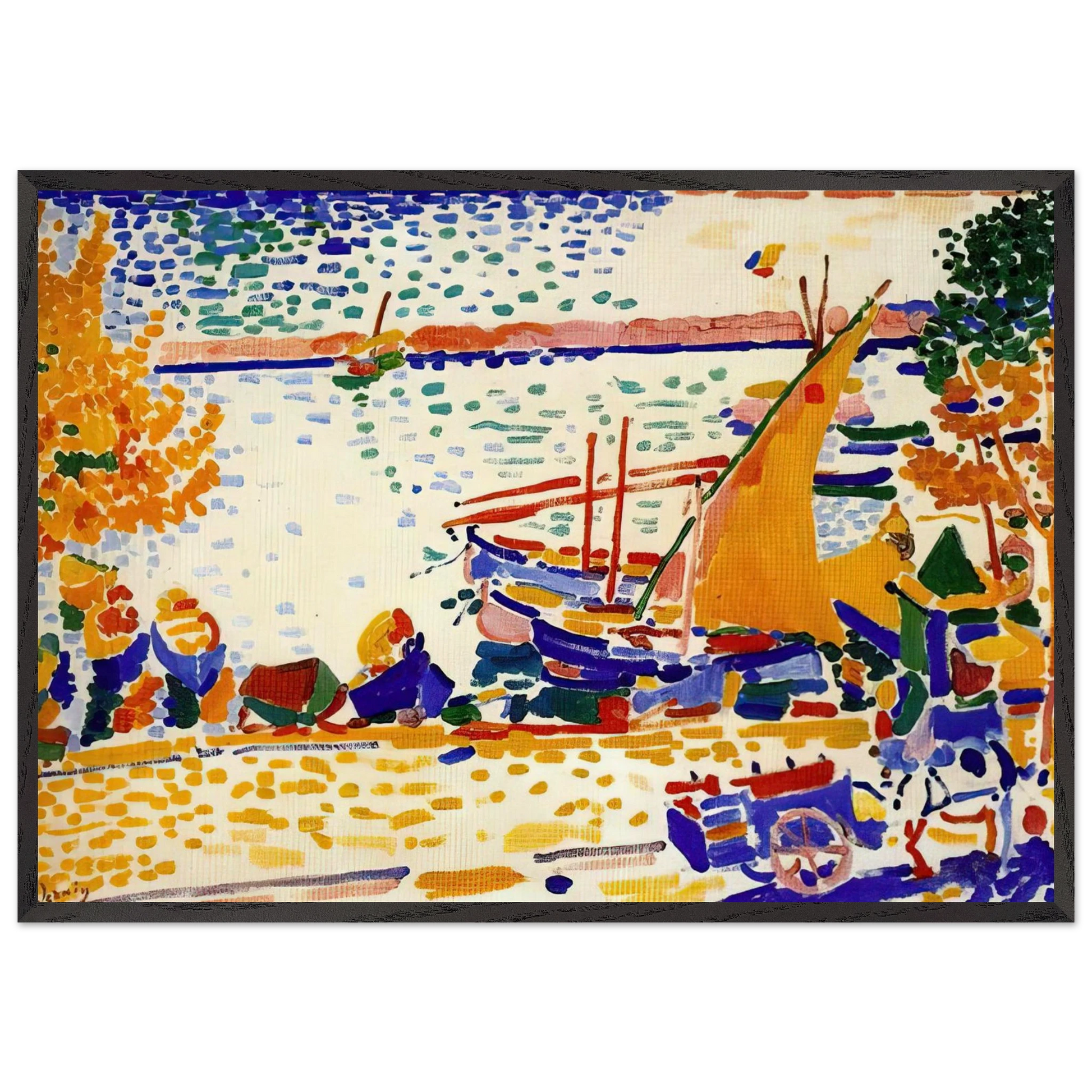 THE PORT OF COLLIOURE 1905 1 - Andre Derain Framed Art Print – Black Wooden Frame - Default Title - -Framed Art Print