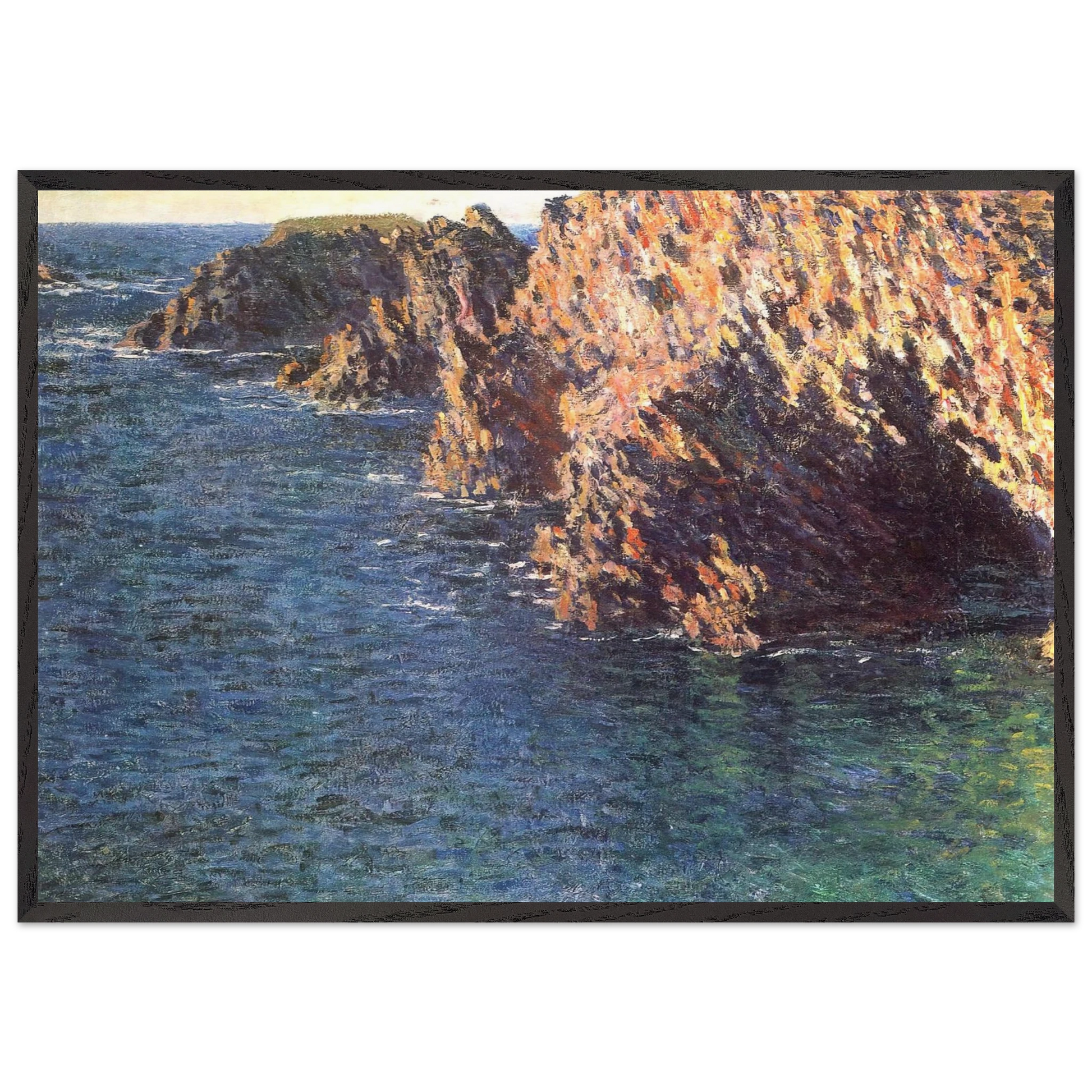 The Grotto of Port-Domois - claude monet Framed Art Print – Black Wooden Frame - Default Title - -Framed Art Print