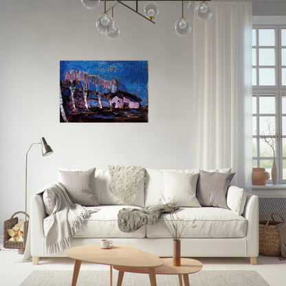 Evening landscape - Piet Mondrian Brushed Aluminum Print - 70x100 cm / 28x40 inches | Piet Mondrian Aluminum Print | Piet Mondrian Prints