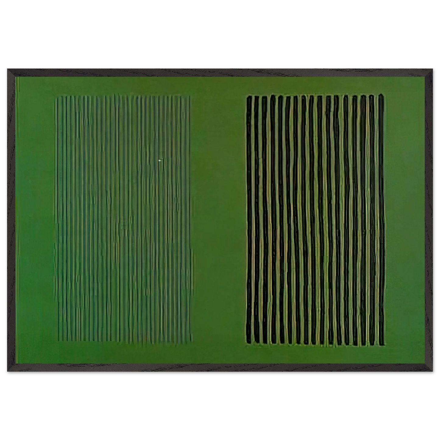 Green Giant - 1980 - Gene Davis Framed Art Print – Black Wooden Frame - Default Title - -Framed Art Print