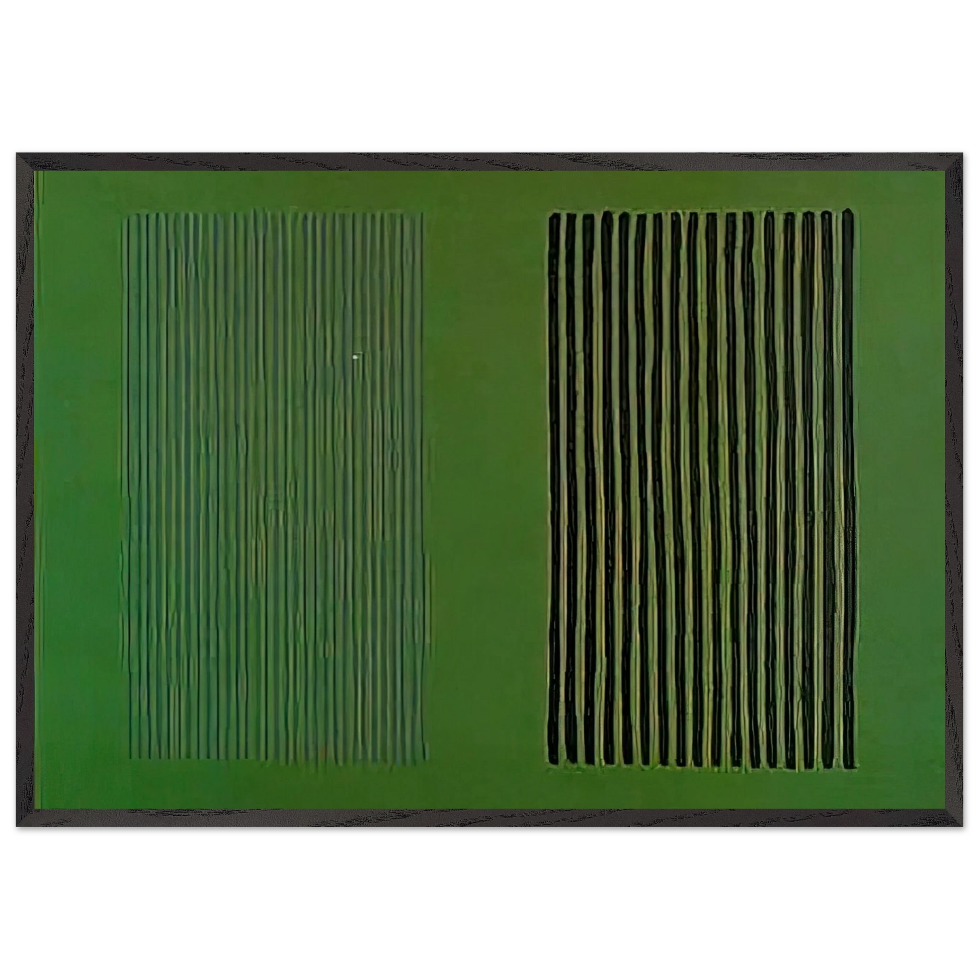 Green Giant - 1980 - Gene Davis Framed Art Print – Black Wooden Frame - Default Title - -Framed Art Print