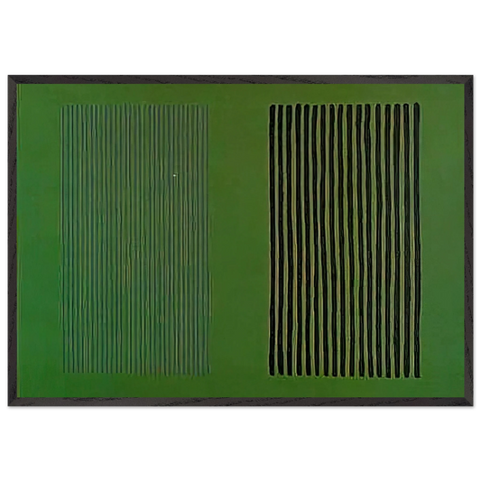 Green Giant - 1980 - Gene Davis Framed Art Print – Black Wooden Frame - Default Title - -Framed Art Print