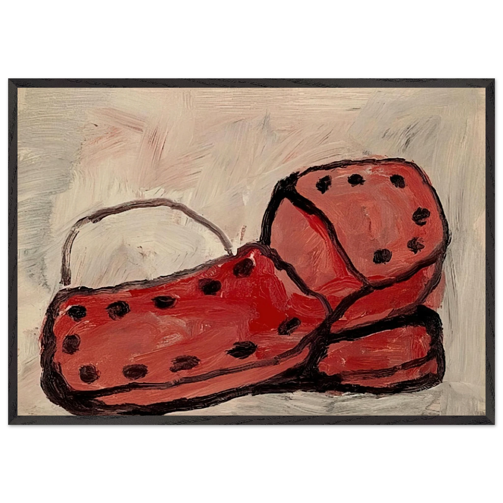 SHOES 1968 - Philip Guston Framed Art Print – Black Wooden Frame - Default Title - -Framed Art Print
