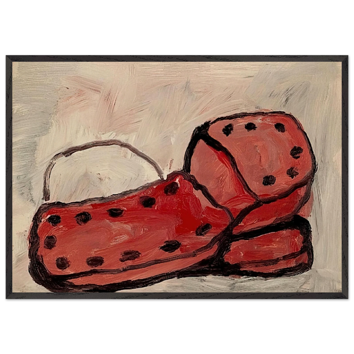 SHOES 1968 - Philip Guston 70x100 cm / 28x40 inches Framed Art Print – Black Wooden Frame