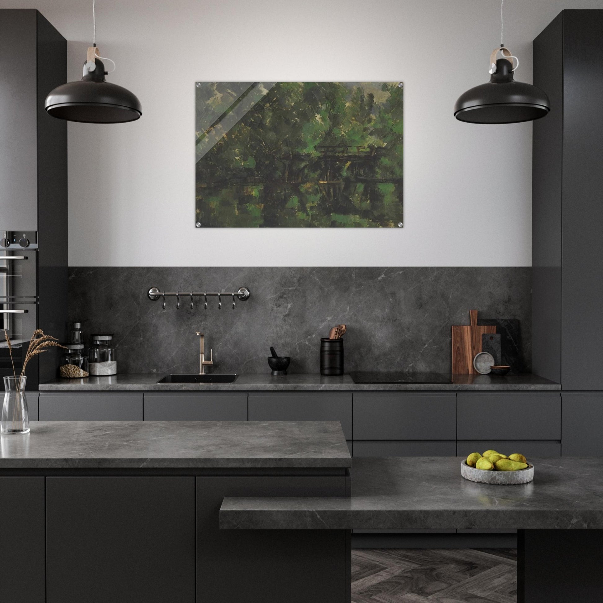 Bridge over the pond - Paul Cézanne Acrylic Print - 70x100 cm / 28x40″ inches | Paul Cézanne Wall Art | Paul Cézanne Prints