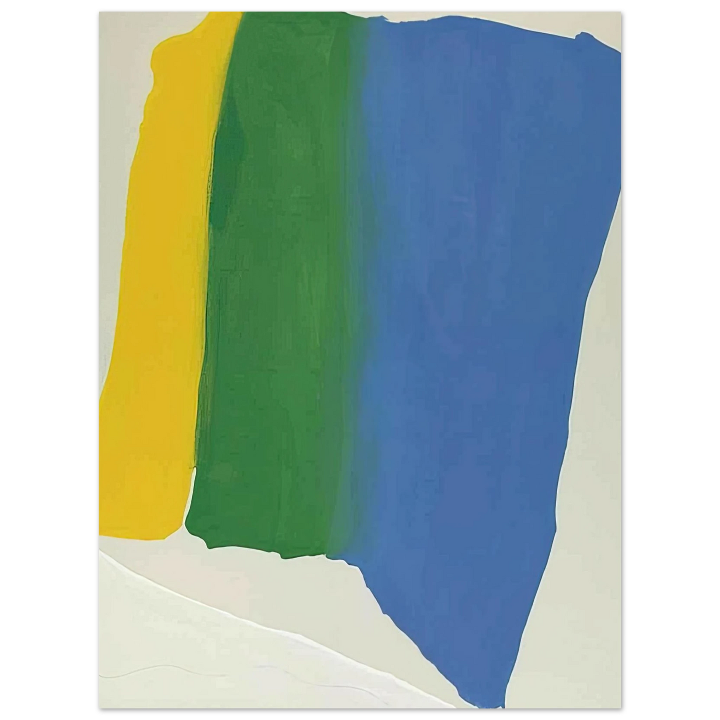 Helen Frankenthaler - Summer Insignia - 1969 Wall art - 60x80 cm / 24x32 inches - Premium Wooden Framed Poster With Fine Art Paper - White frame