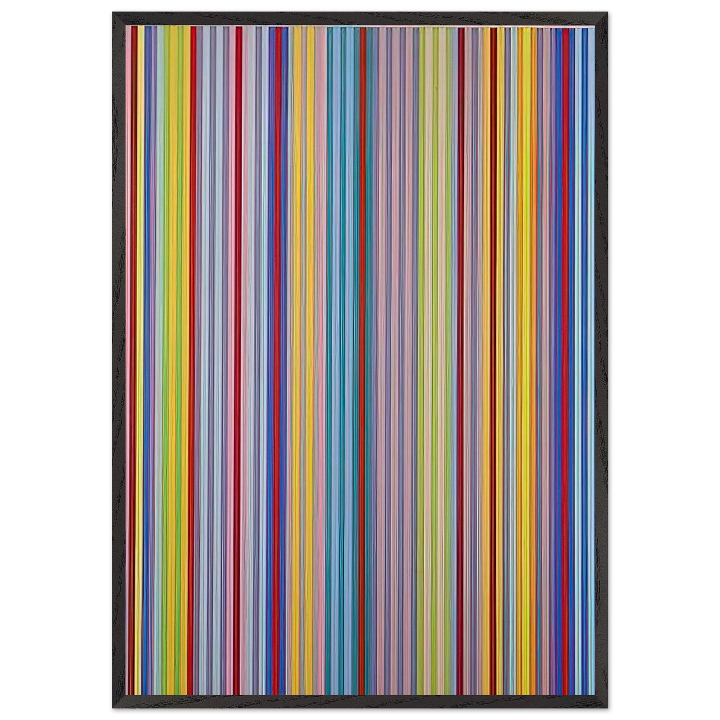 Battle for Grownups - 1970 - Gene Davis Framed Art Print – Black Wooden Frame - Default Title - -Framed Art Print