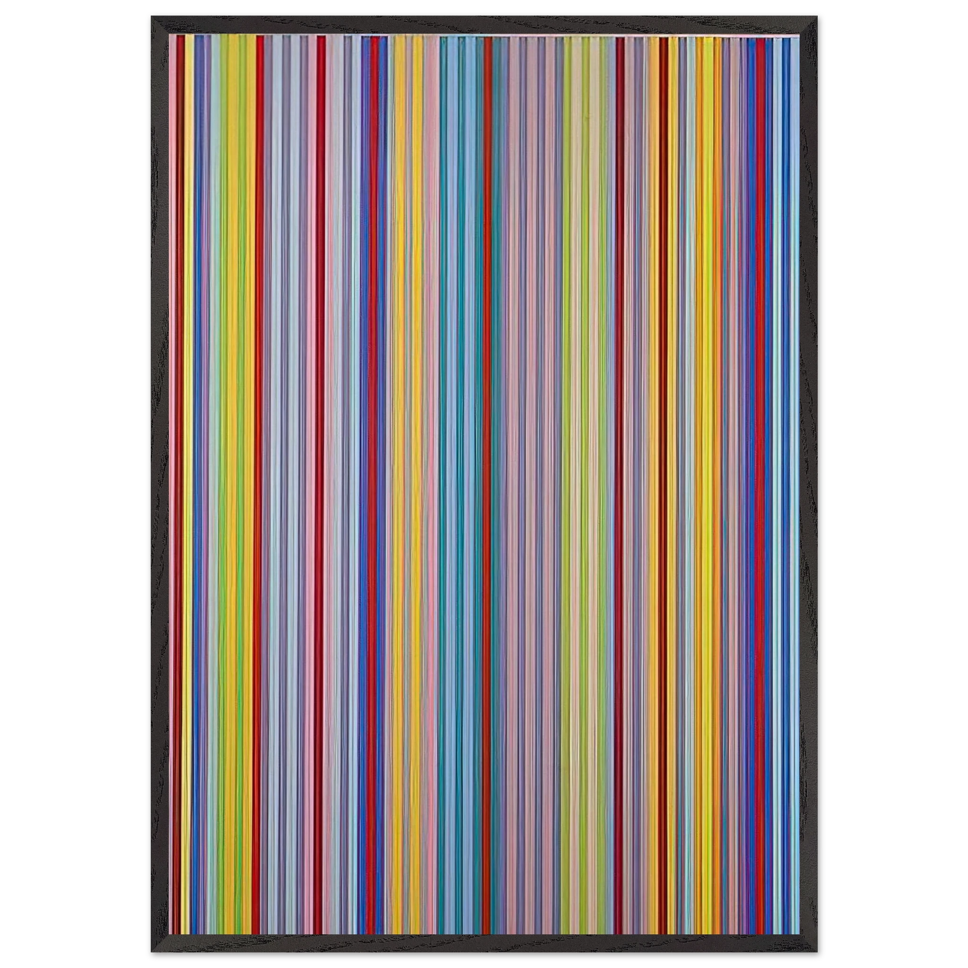 Battle for Grownups - 1970 - Gene Davis Framed Art Print – Black Wooden Frame - Default Title - -Framed Art Print