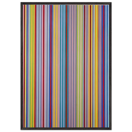 Battle for Grownups - 1970 - Gene Davis 70x100 cm / 28x40 inches Framed Art Print – Black Wooden Frame