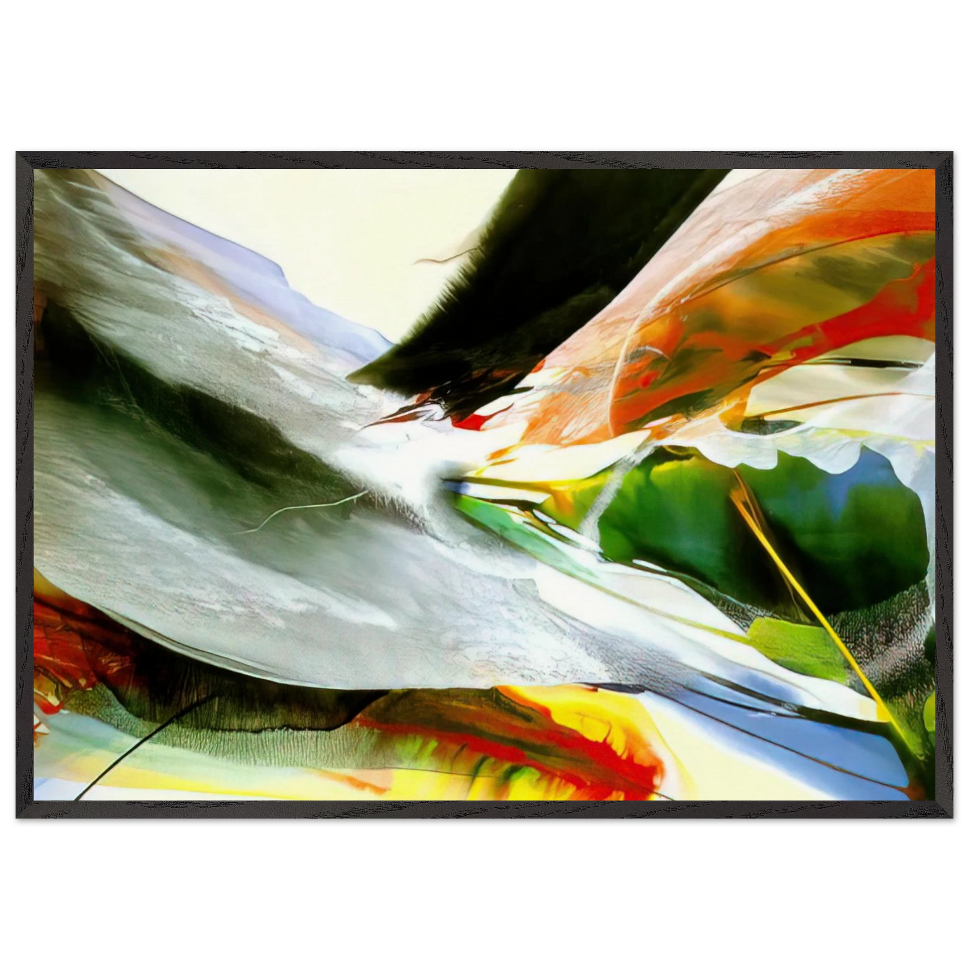 Side of St George - 1968 - Paul Jenkins Framed Art Print – Black Wooden Frame - Default Title - -Framed Art Print