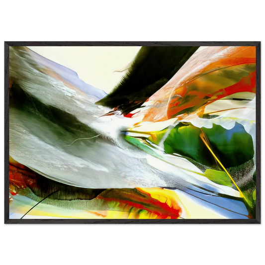 Side of St George - 1968 - Paul Jenkins Framed Art Print – Black Wooden Frame - Default Title - -Framed Art Print