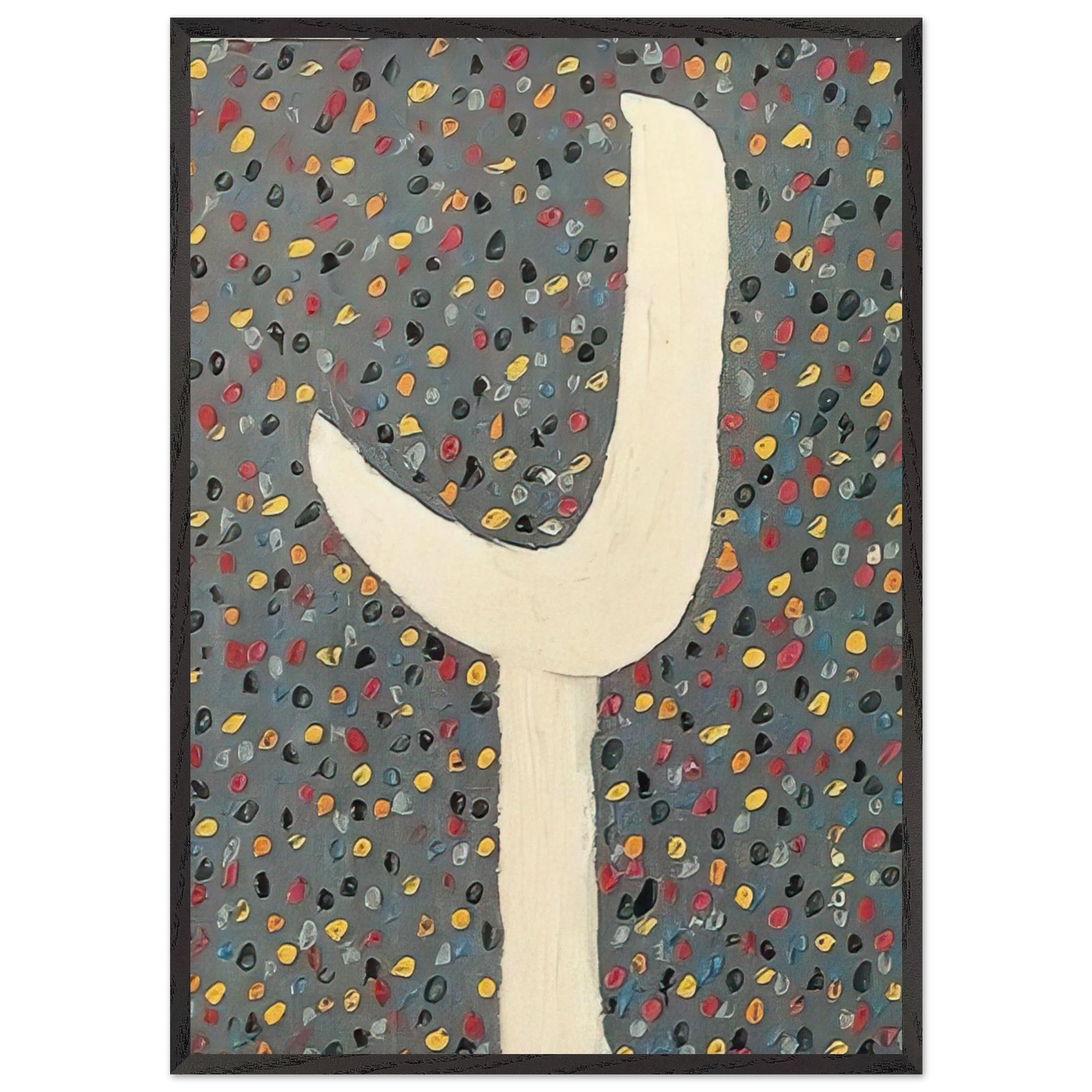 Tab Tied to the Moon Film - 1957 - Forrest Bess Framed Art Print – Black Wooden Frame - Default Title - -Framed Art Print