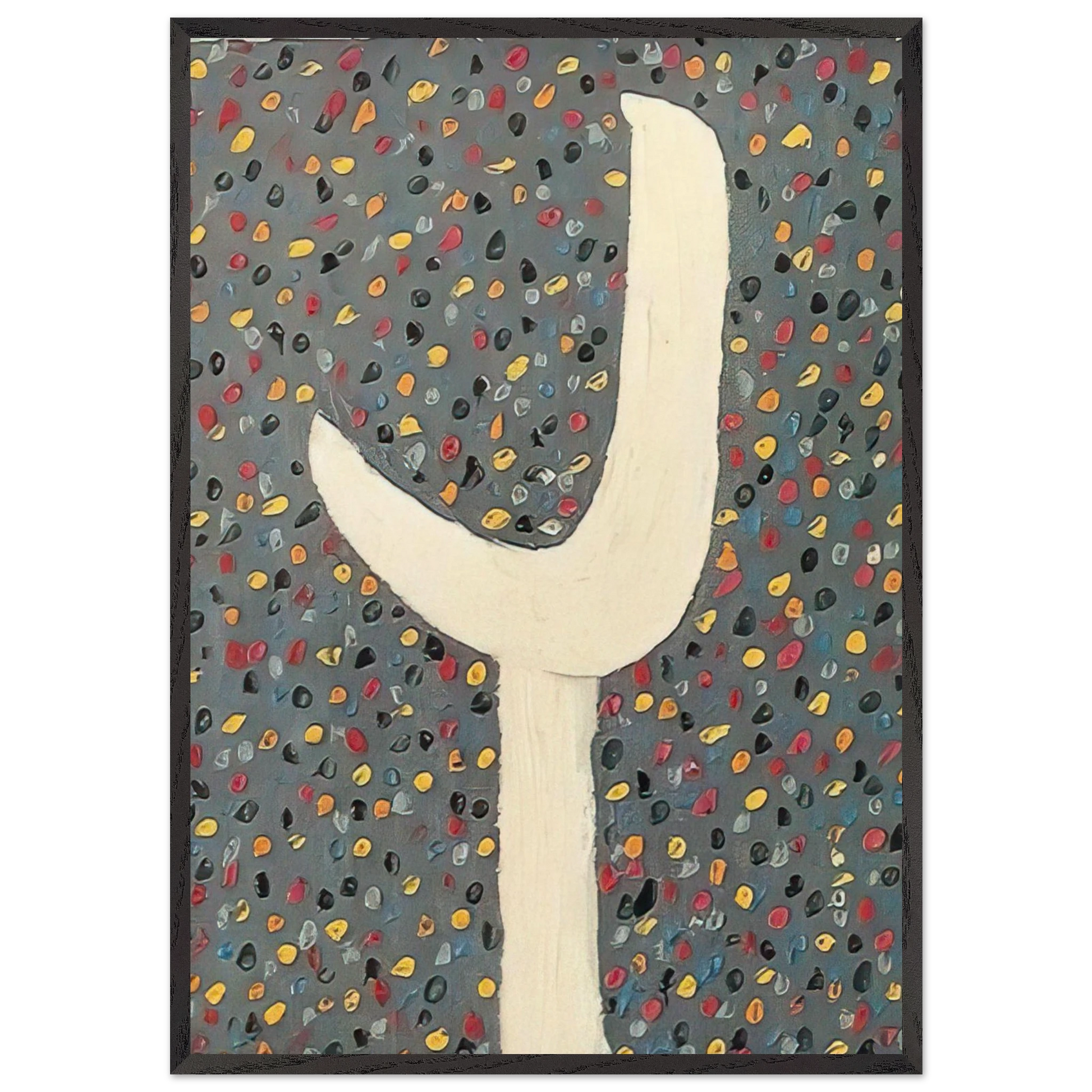 Tab Tied to the Moon Film - 1957 - Forrest Bess Framed Art Print – Black Wooden Frame - Default Title - -Framed Art Print