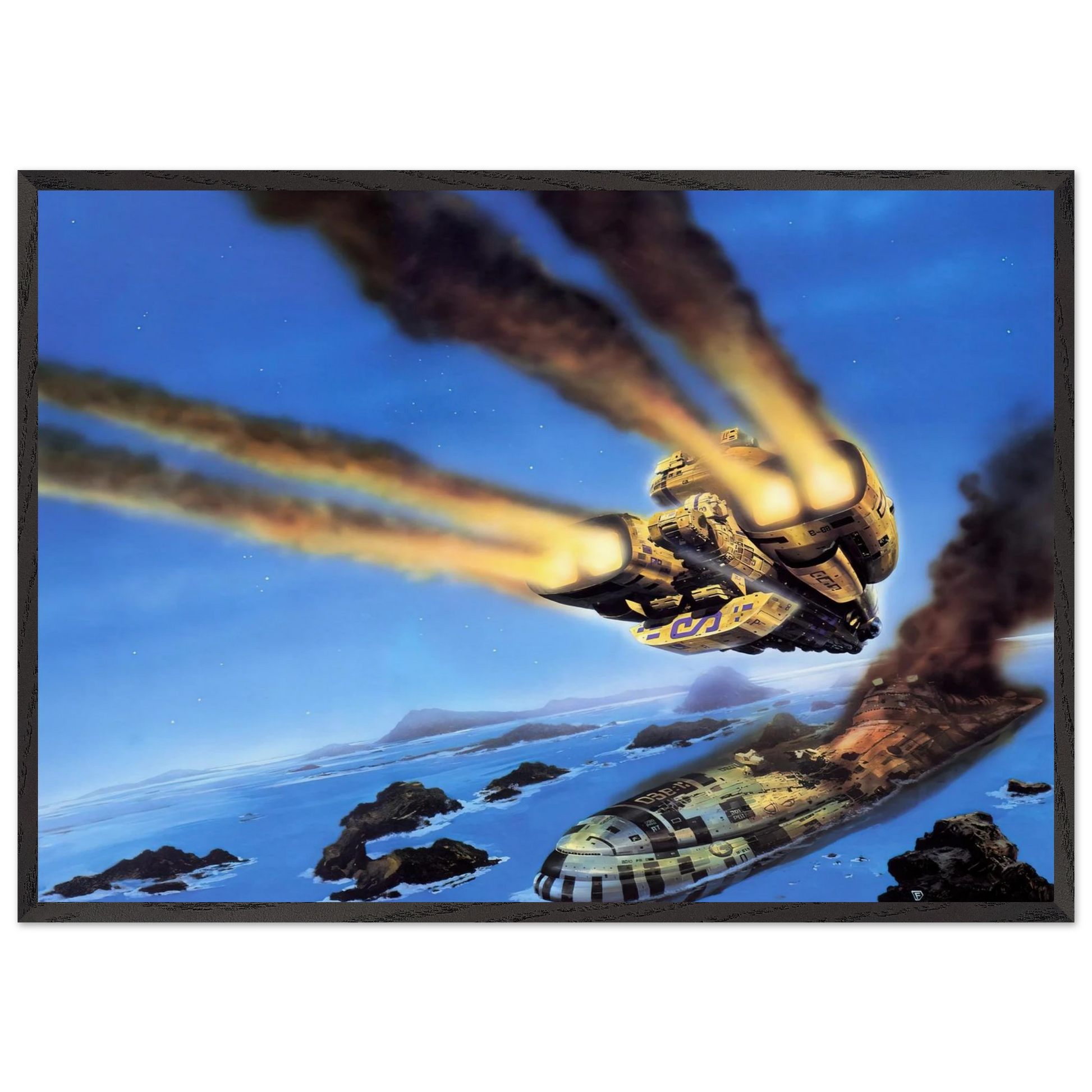 Chris Foss N10 - Chris Foss Framed Art Print – Black Wooden Frame - Default Title - -Framed Art Print