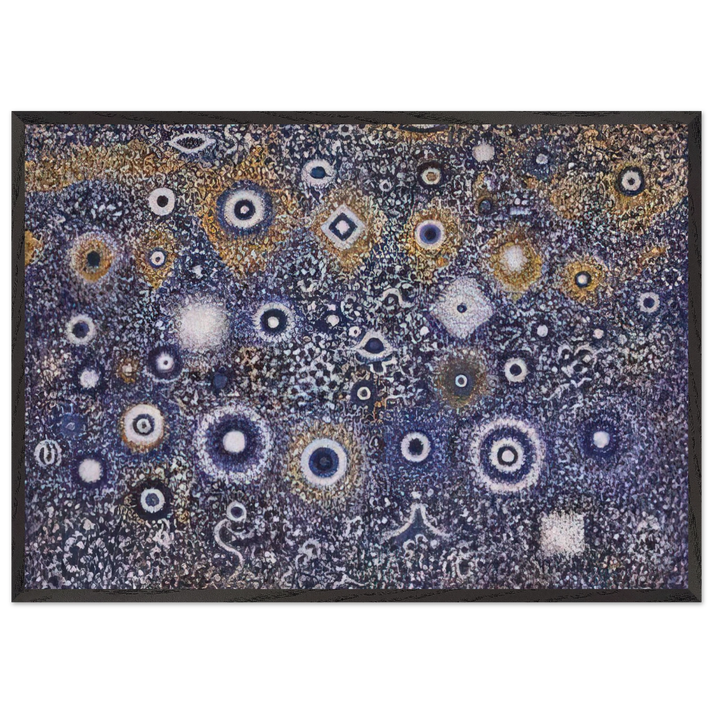 Night Landscape - Richard Pousette-Dart 70x100 cm / 28x40 inches Framed Art Print – Black Wooden Frame