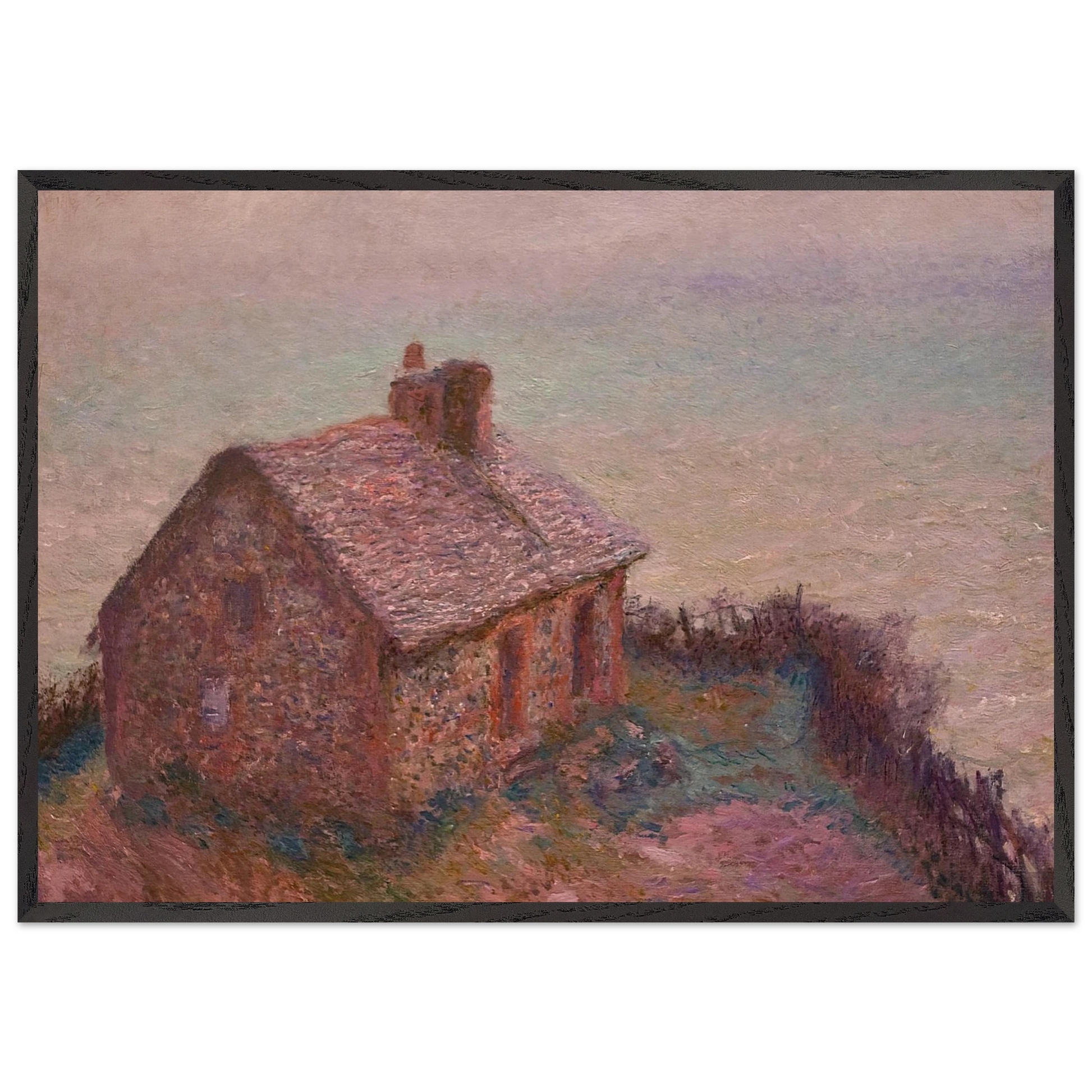 Customs House at Varengaville - claude monet Framed Art Print – Black Wooden Frame - Default Title - -Framed Art Print