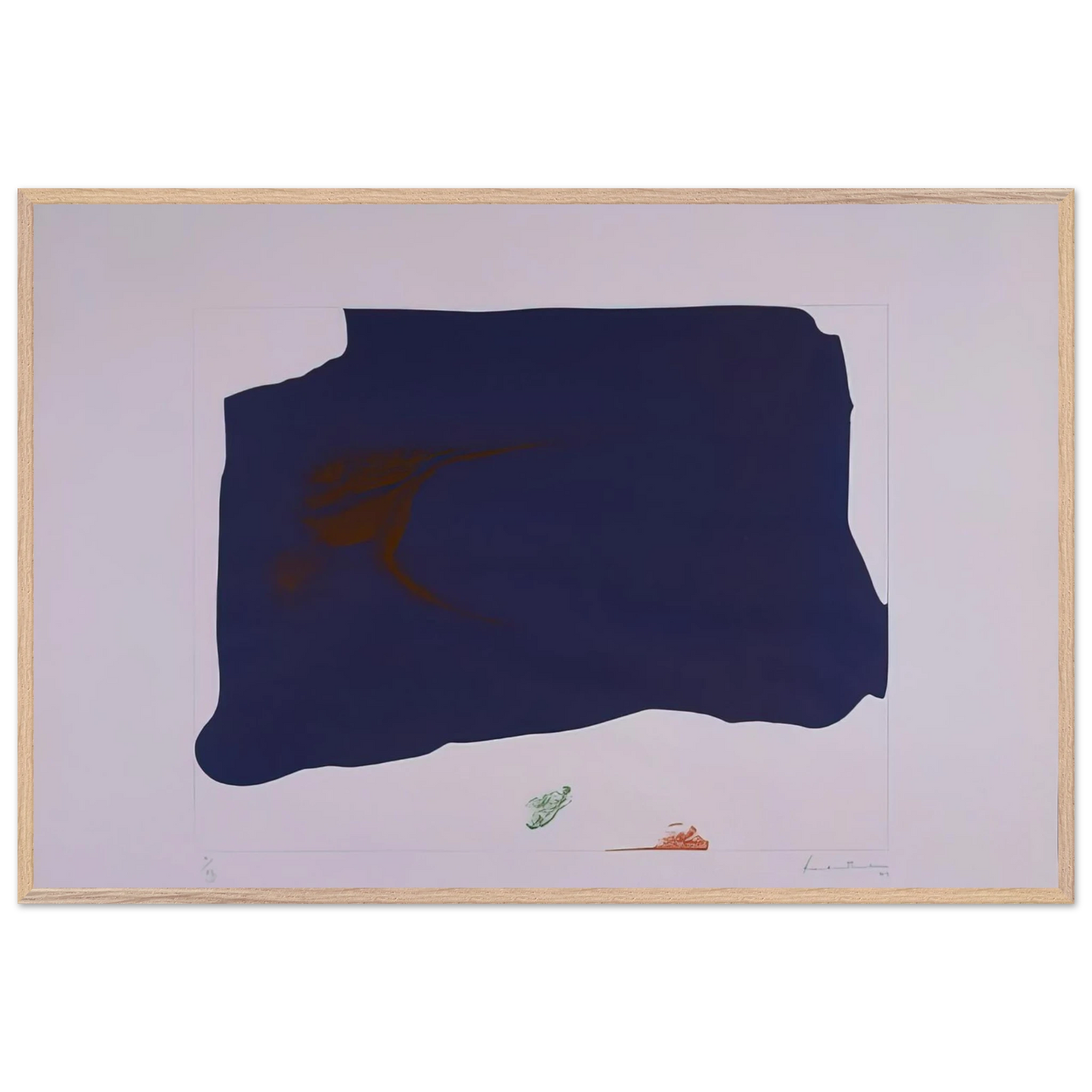 Helen Frankenthaler - Variation II on Mauve Corner - 1969 Wall art - 20x50 cm / 8x20 inches - Fine Art Poster - -