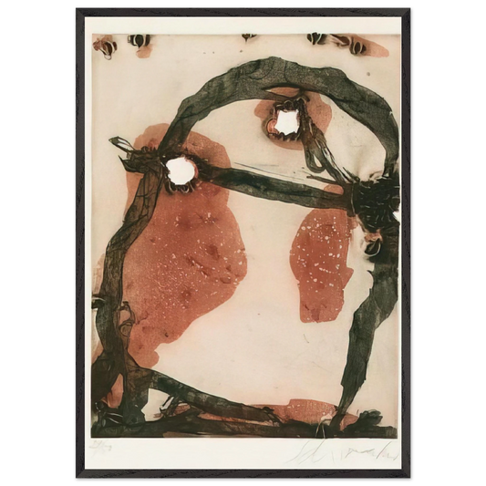 11975 - 1975 - Emil Schumacher Framed Art Print – Black Wooden Frame - Default Title - -Framed Art Print