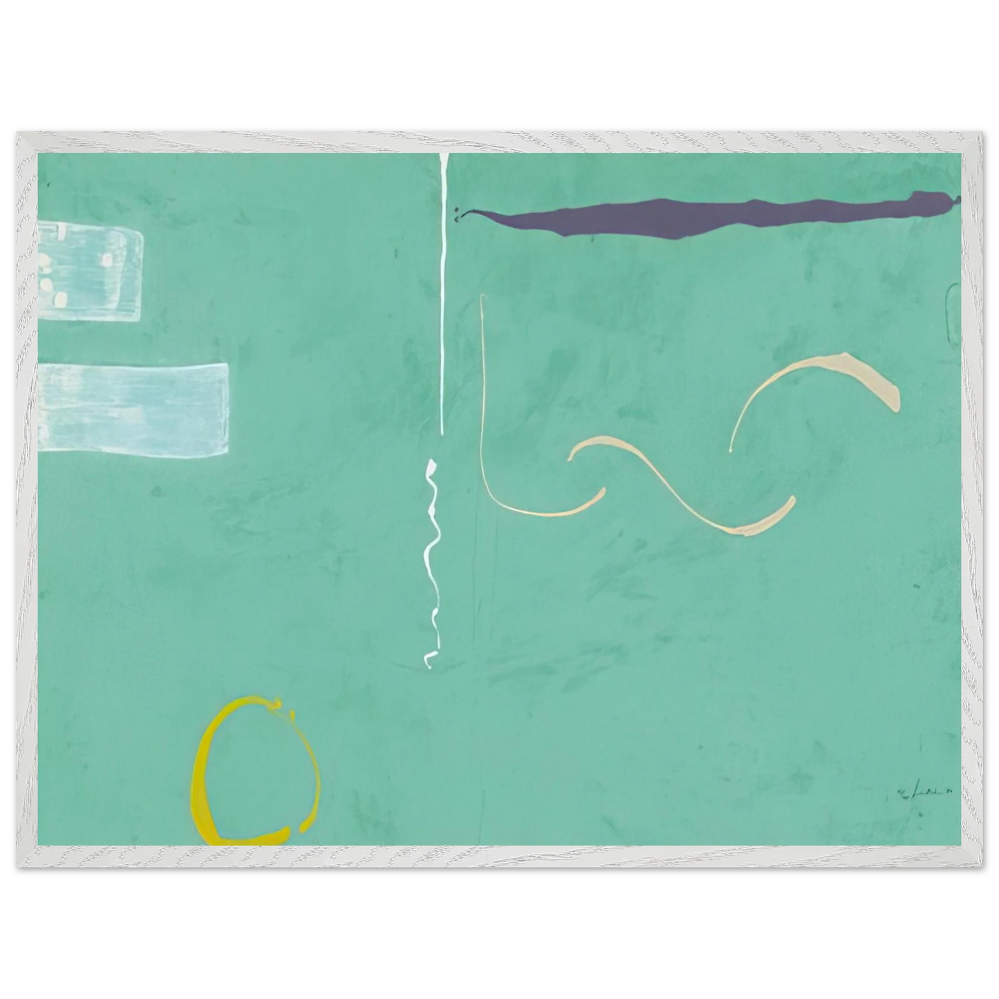 Helen Frankenthaler - Tahiti - 1989 Wall art - A1 (59.4 x 84.1  cm) - Premium Wooden Framed Poster With Fine Art Paper - Wood frame