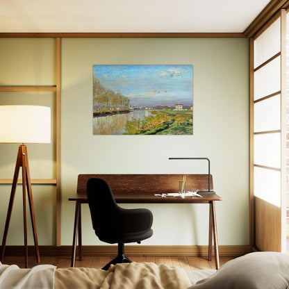 Argenteuil, The Seine - claude monet Brushed Aluminum Print - 70x100 cm / 28x40 inches | claude monet Aluminum Print | claude monet Prints