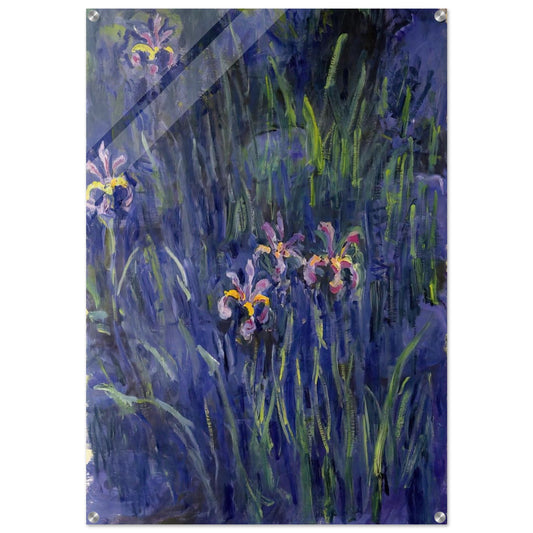 Irises 2 - claude monet Acrylic Print - 70x100 cm / 28x40″ inches | claude monet Wall Art | claude monet Prints
