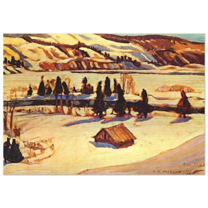 River St. Urbain - 1930 - A.Y. Jackson Brushed Aluminum Print - 70x100 cm / 28x40 inches | A.Y. Jackson Aluminum Print | A.Y. Jackson Prints