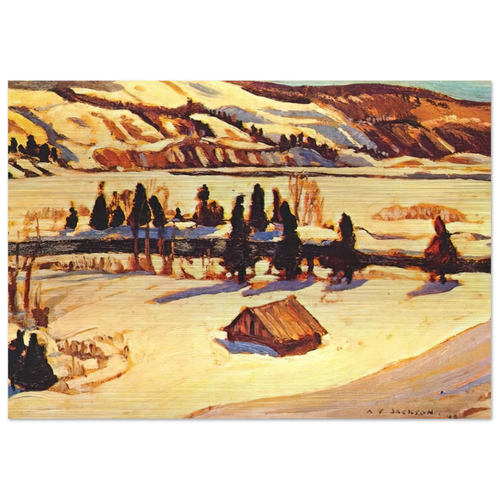 River St. Urbain - 1930 - A.Y. Jackson Brushed Aluminum Print - 70x100 cm / 28x40 inches | A.Y. Jackson Aluminum Print | A.Y. Jackson Prints