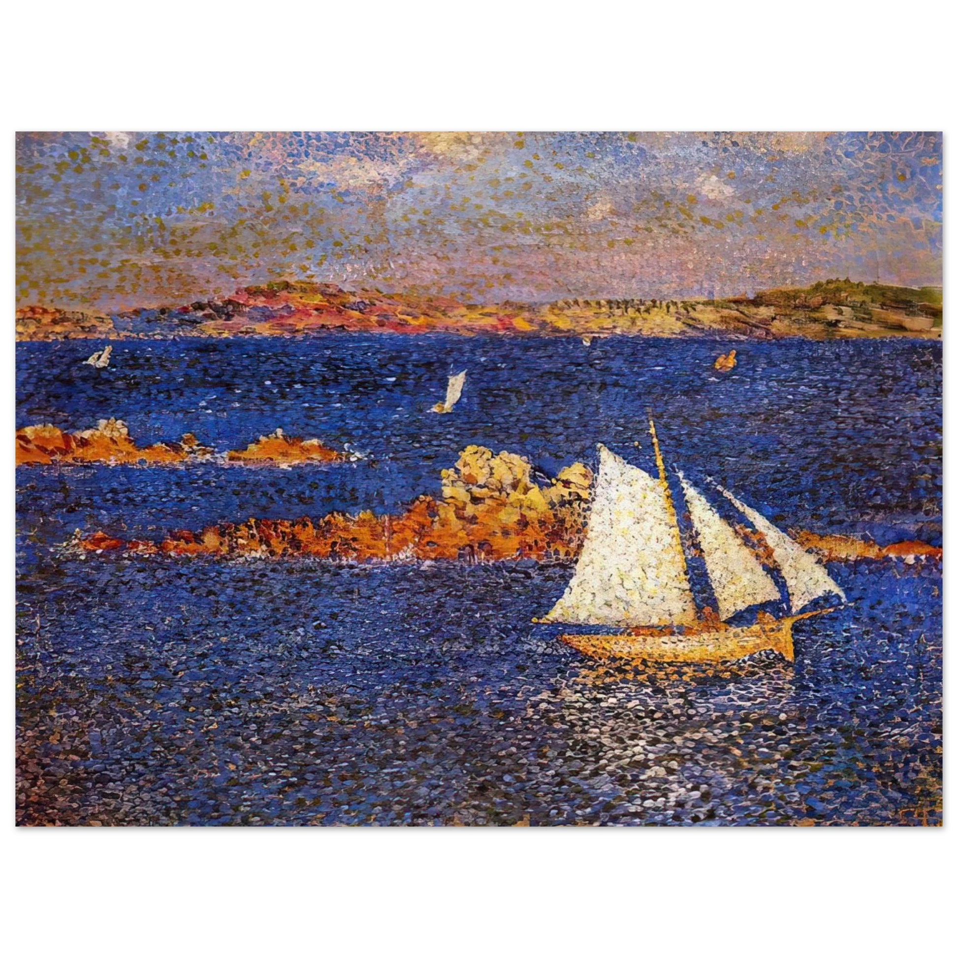 Theo van Rysselberghe - NEAR THE ROCKS OF PER KIRIDEC 1889 Fine Art Poster - Default Title