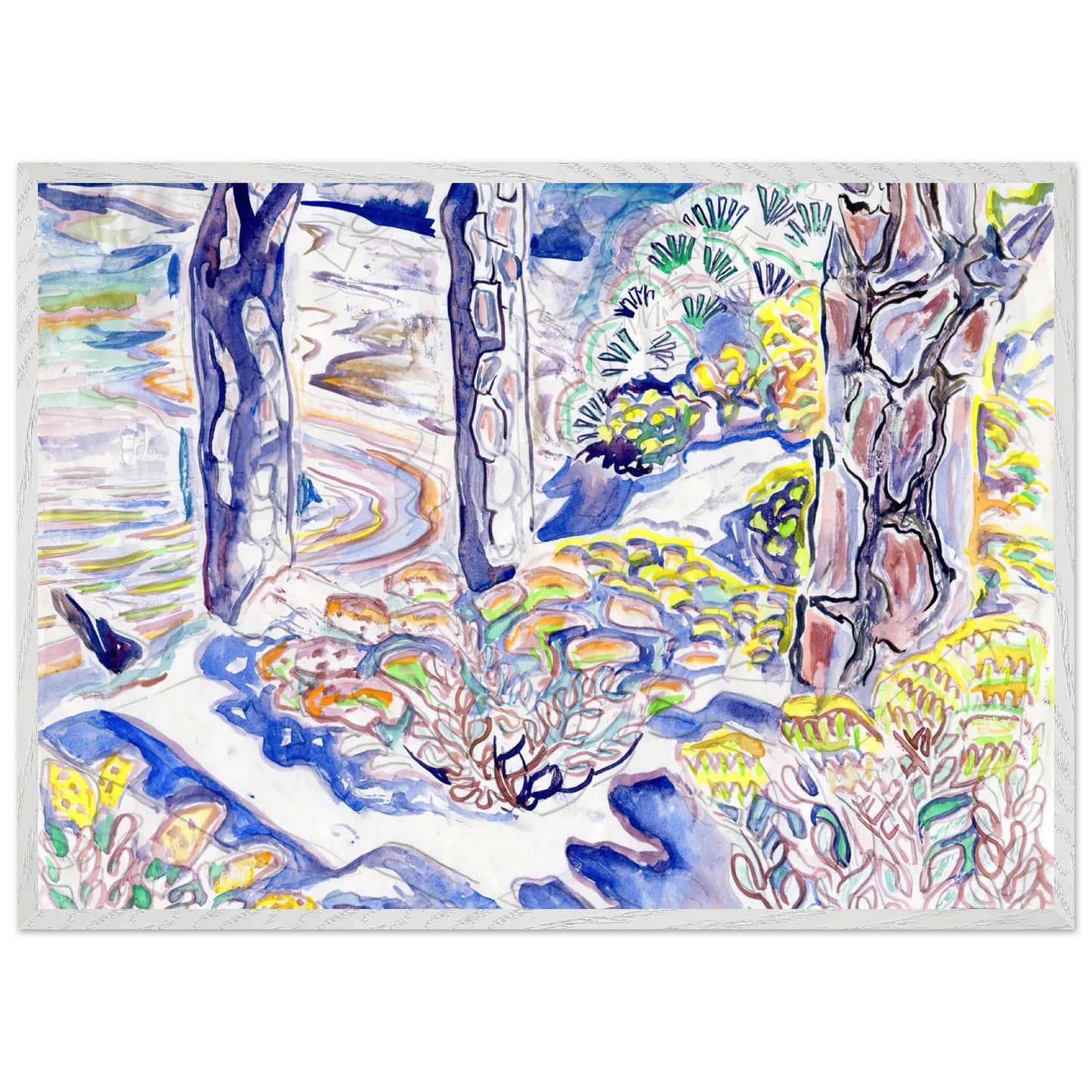 Walter Inglis Anderson - Walter Anderson Wall art - 50x70 cm / 20x28 Inches - Premium Wooden Framed Poster With Fine Art Paper - White frame