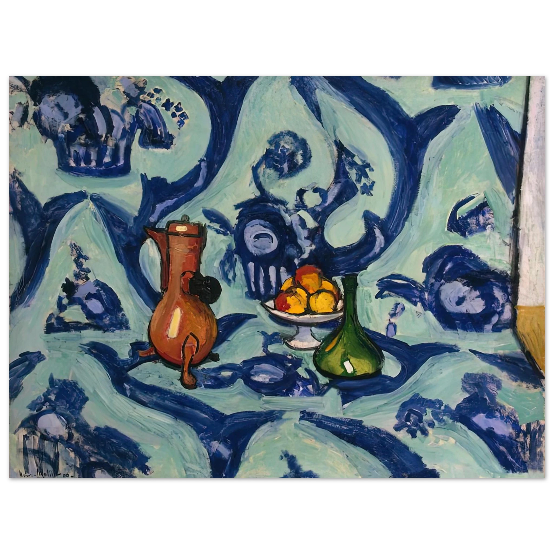 Henri Matisse - STILL LIFE WITH BLUE TABLECLOTH 1906 Fine Art Poster - Default Title