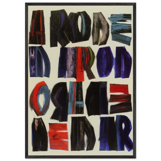 Uma rosa e - 1968 - Joao Vieira Framed Art Print – Black Wooden Frame - Default Title - -Framed Art Print