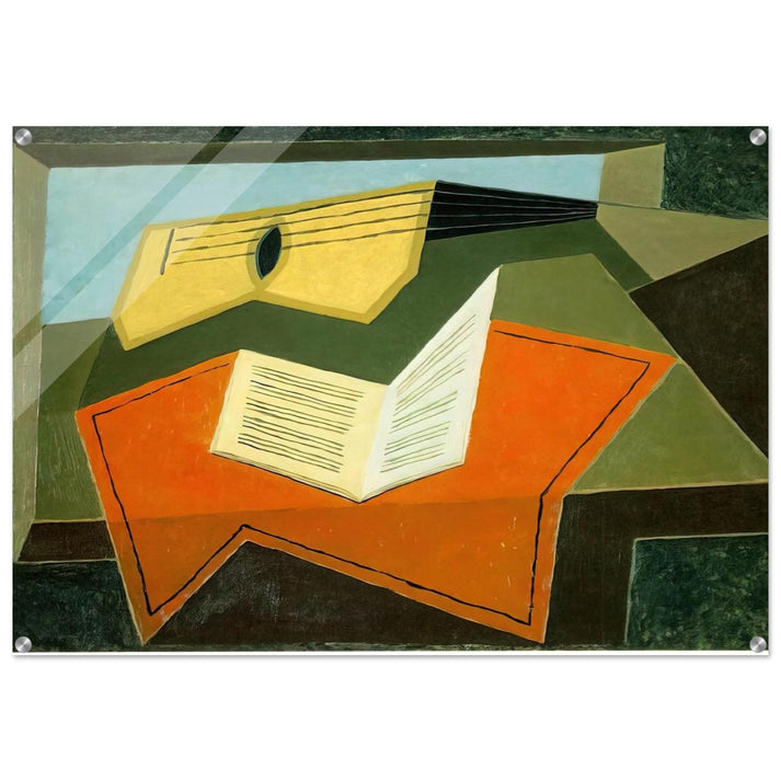 GUITAR AND MUSIC PAPER 1927 - Juan Gris Acrylic Print - 70x100 cm / 28x40″ inches