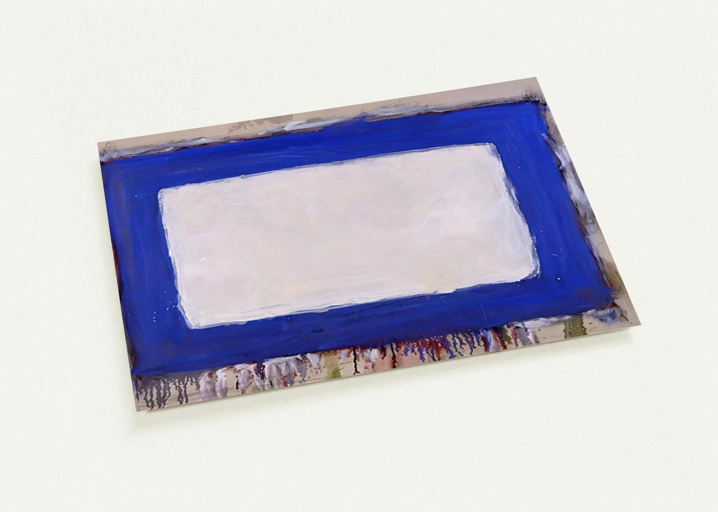 Blue Rectangle II - 1958 By Gene Davis Pack of 10 Post Cards | Gene Davis Post Cards | A6 (10.5 x 14.8 cm) - 4.1 x 5.8 inches