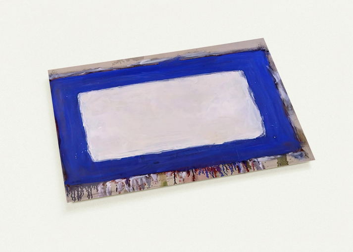 Blue Rectangle II - 1958 By Gene Davis Pack of 10 Post Cards | Gene Davis Post Cards | A6 (10.5 x 14.8 cm) - 4.1 x 5.8 inches