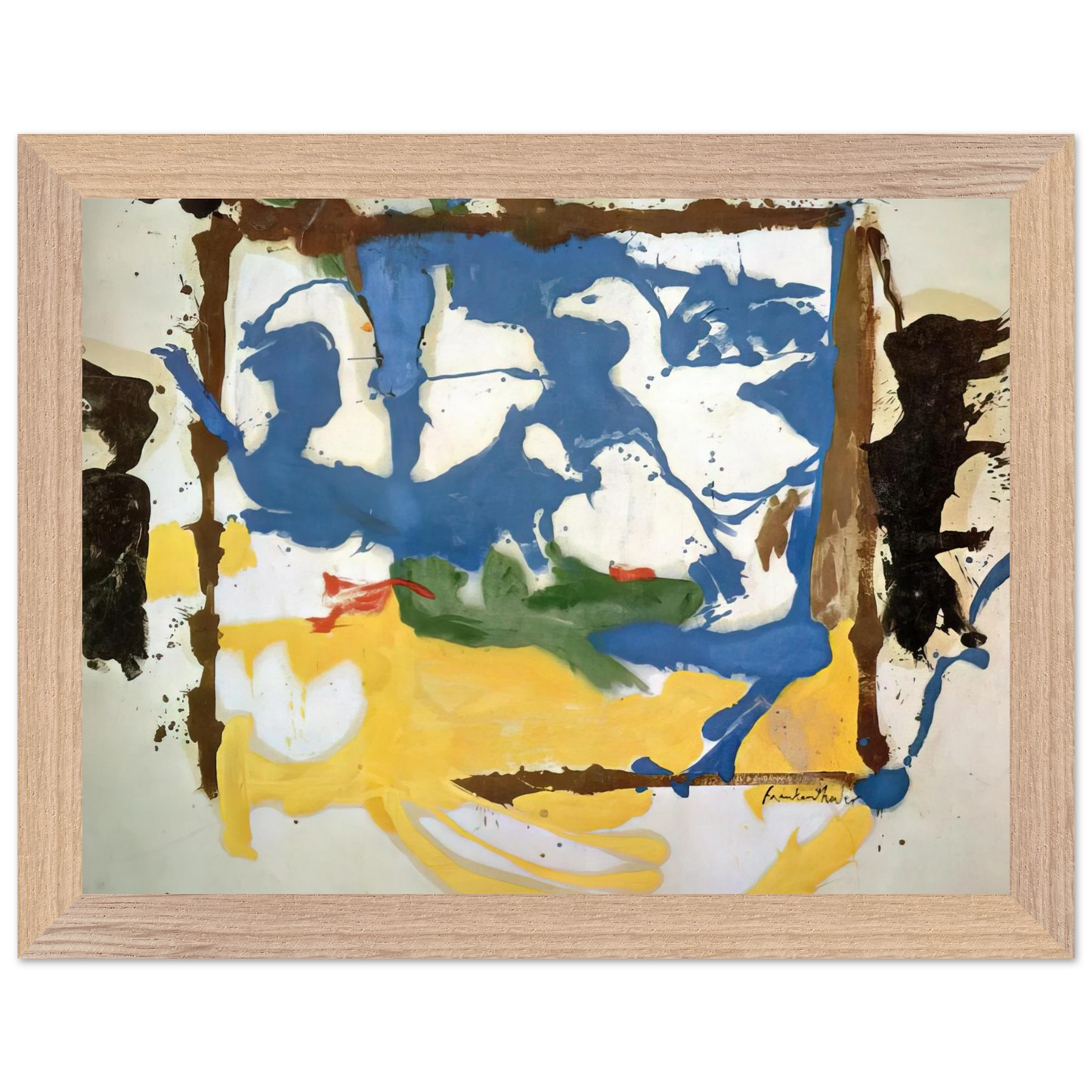 Helen Frankenthaler - Swan Lake #2 - 1961 Wall art - 15x20 cm / 6x8 inches - Fine Art Poster - -