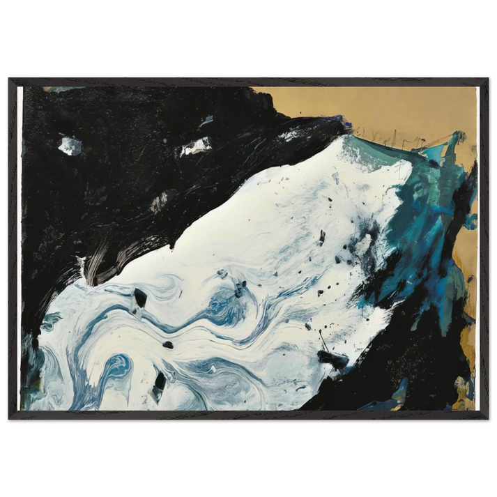 GE-21 - 1991 - Emil Schumacher 70x100 cm / 28x40 inches Framed Art Print – Black Wooden Frame