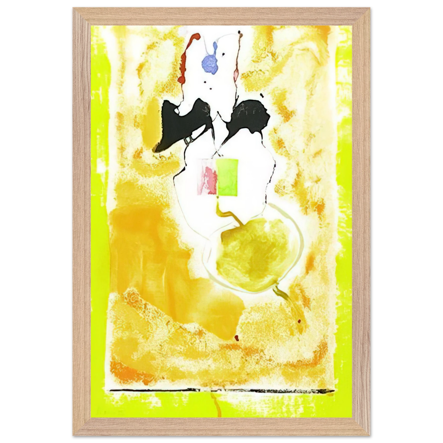 Helen Frankenthaler - Solar Imp - 2001 Wall art - A1 (59.4 x 84.1  cm) - Premium Wooden Framed Poster With Fine Art Paper - Black frame