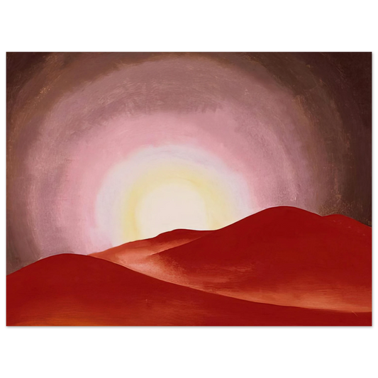 Georgia O'Keeffe - Red Hills, Lake George Fine Art Poster - 13x18 cm / 5x7 inches