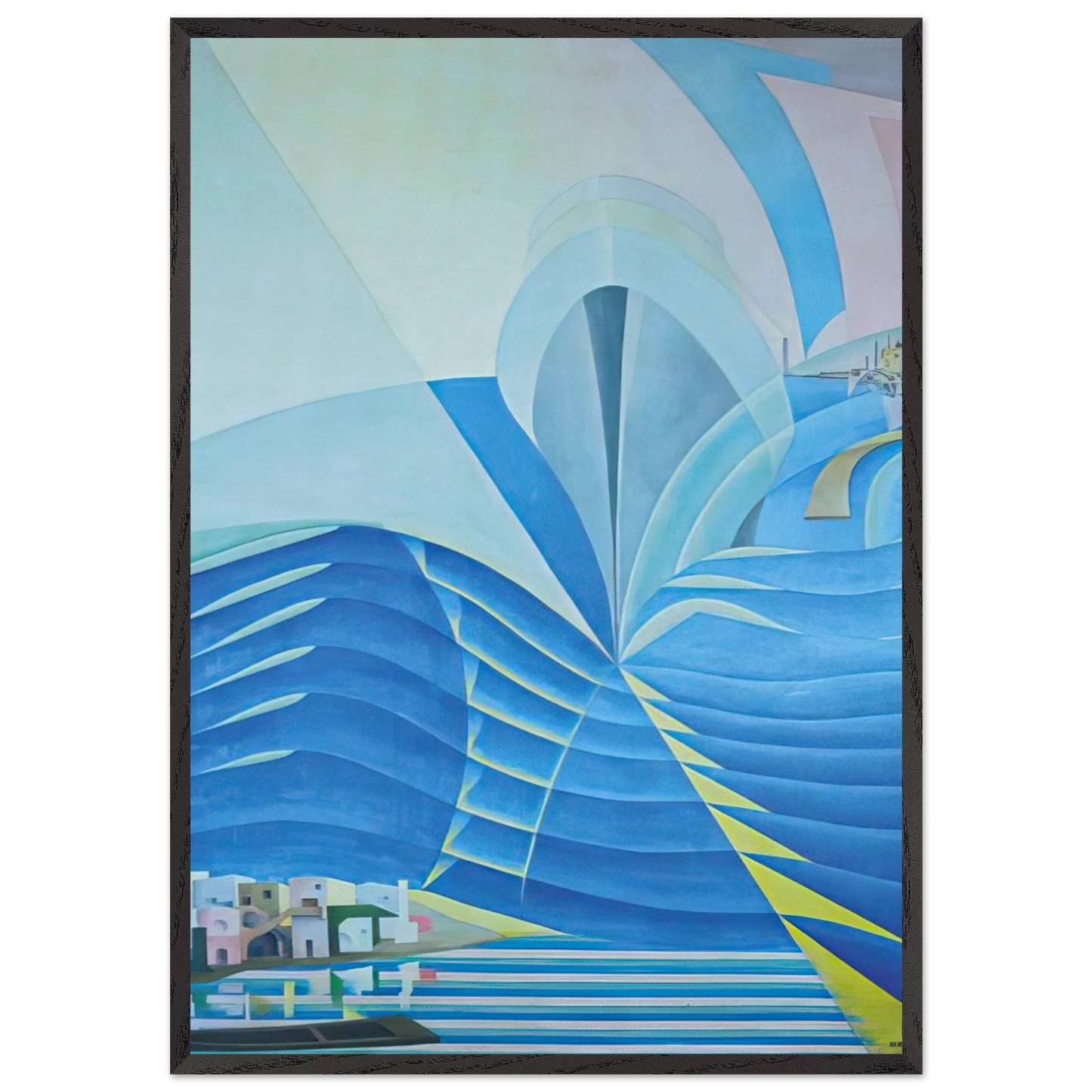 Synthesis of Marine Communications - 1934 - Benedetta Cappa Framed Art Print – Black Wooden Frame - Default Title - -Framed Art Print