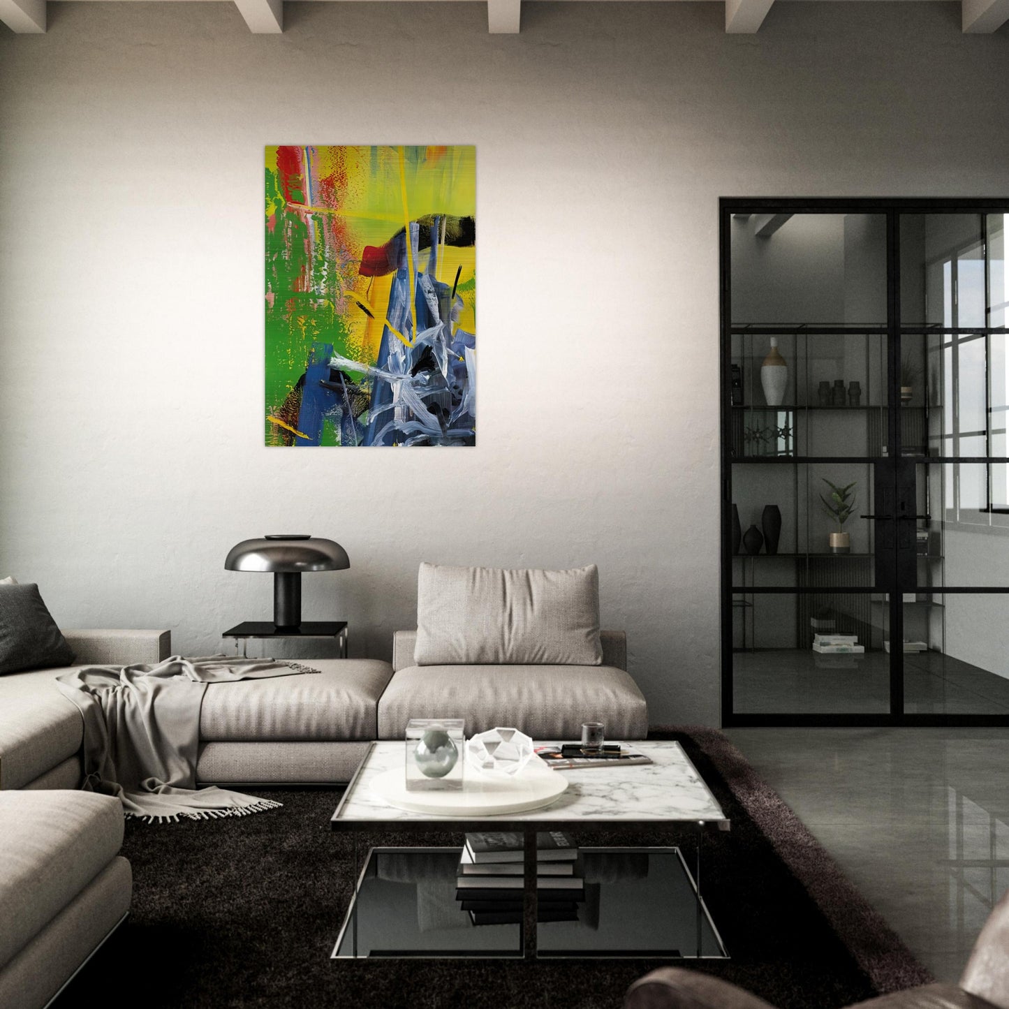 KORN - Gerhard Richter Brushed Aluminum Print - 70x100 cm / 28x40 inches | Gerhard Richter Aluminum Print | Gerhard Richter Prints