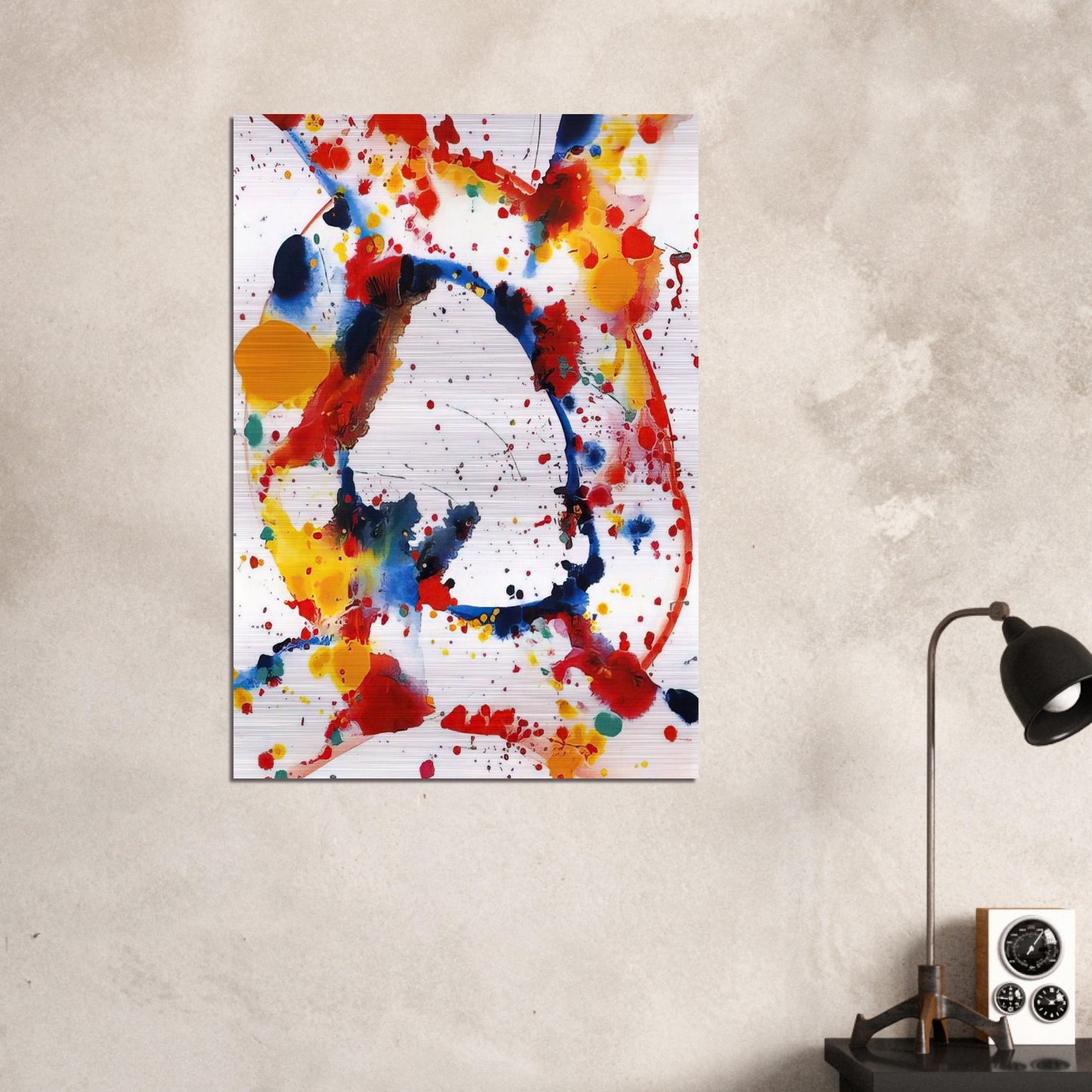 Untitled  Holy Hole  - Sam Francis Brushed Aluminum Print - 70x100 cm / 28x40 inches | Sam Francis Aluminum Print | Sam Francis Prints