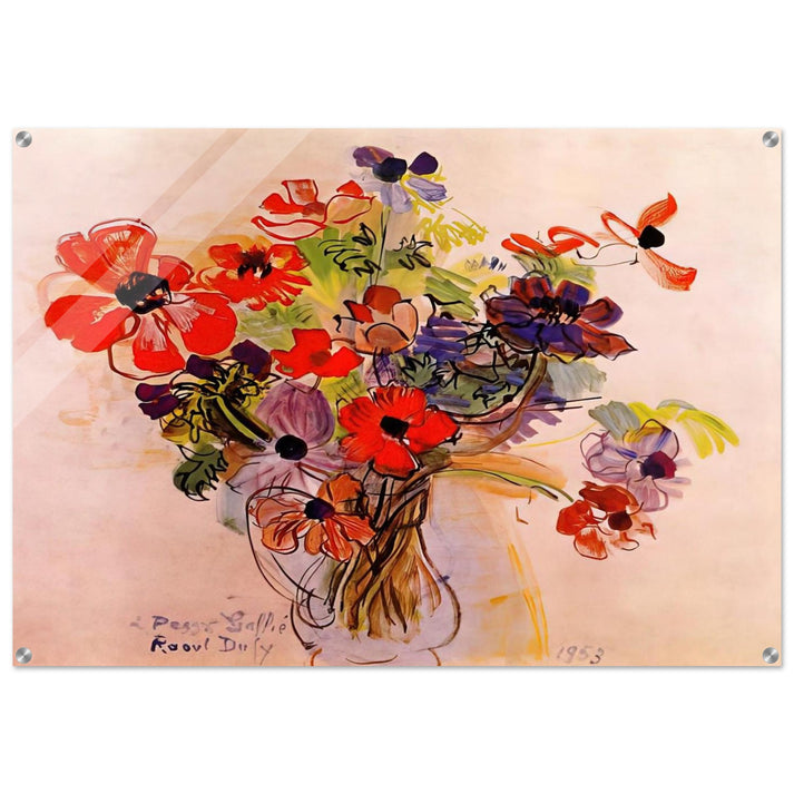 ANEMONES 1953 - Raoul Dufy Acrylic Print - 70x100 cm / 28x40″ inches