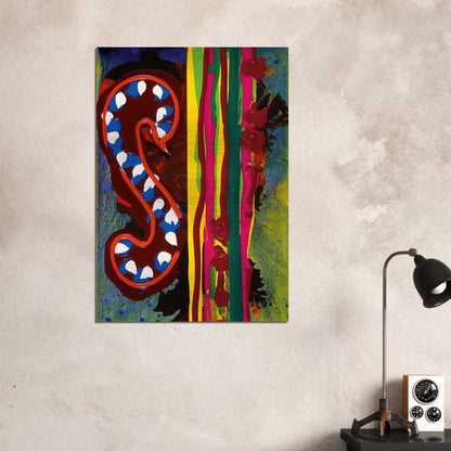 Spirit Night - 18.06.98 - 1998 - John Hoyland Brushed Aluminum Print - 70x100 cm / 28x40 inches | John Hoyland Aluminum Print | John Hoyland Prints
