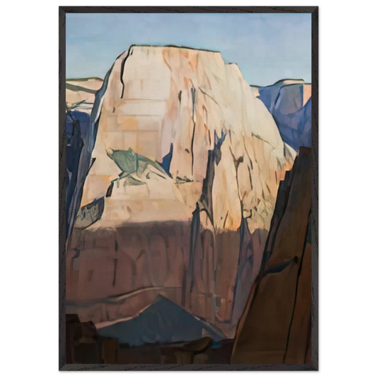 GREAT WHITE THRONE ZION CANYON UTAH 1933 - Maynard Dixon Framed Art Print – Black Wooden Frame - Default Title - -Framed Art Print