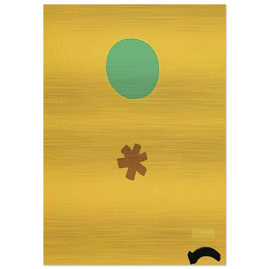 Black Note - 1971 - Adolph Gottlieb Brushed Aluminum Print - 70x100 cm / 28x40 inches | Adolph Gottlieb Aluminum Print | Adolph Gottlieb Prints