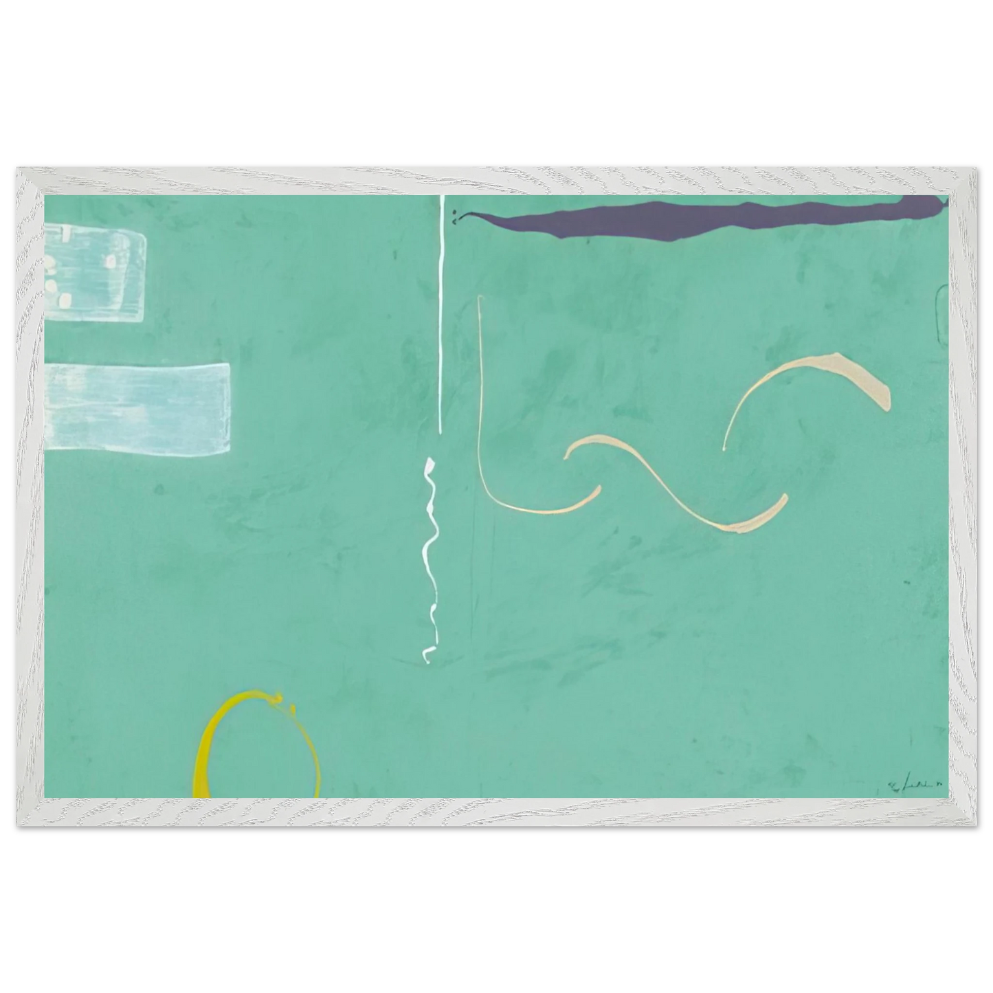 Helen Frankenthaler - Tahiti - 1989 Wall art - 70x100 cm / 28x40 inches - Premium Wooden Framed Poster With Fine Art Paper - Black frame