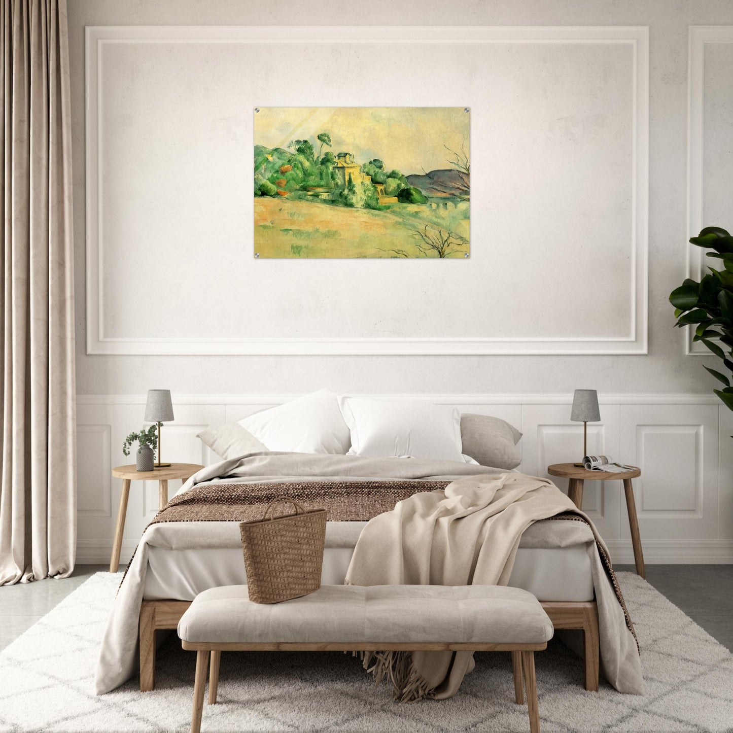 Landscape at Midday - Paul Cézanne Acrylic Print - 70x100 cm / 28x40″ inches | Paul Cézanne Wall Art | Paul Cézanne Prints