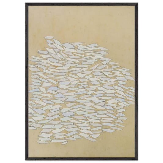 Pastel Statement - 1971 - Robert Goodnough Framed Art Print – Black Wooden Frame - Default Title - -Framed Art Print