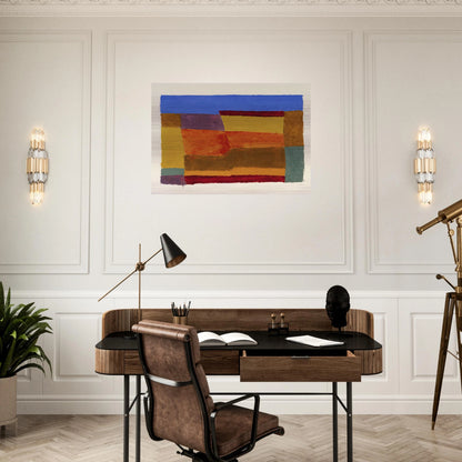 STUDY FOR LAYERED 1940 - Josef Albers Brushed Aluminum Print - 70x100 cm / 28x40 inches | Josef Albers Aluminum Print | Josef Albers Prints