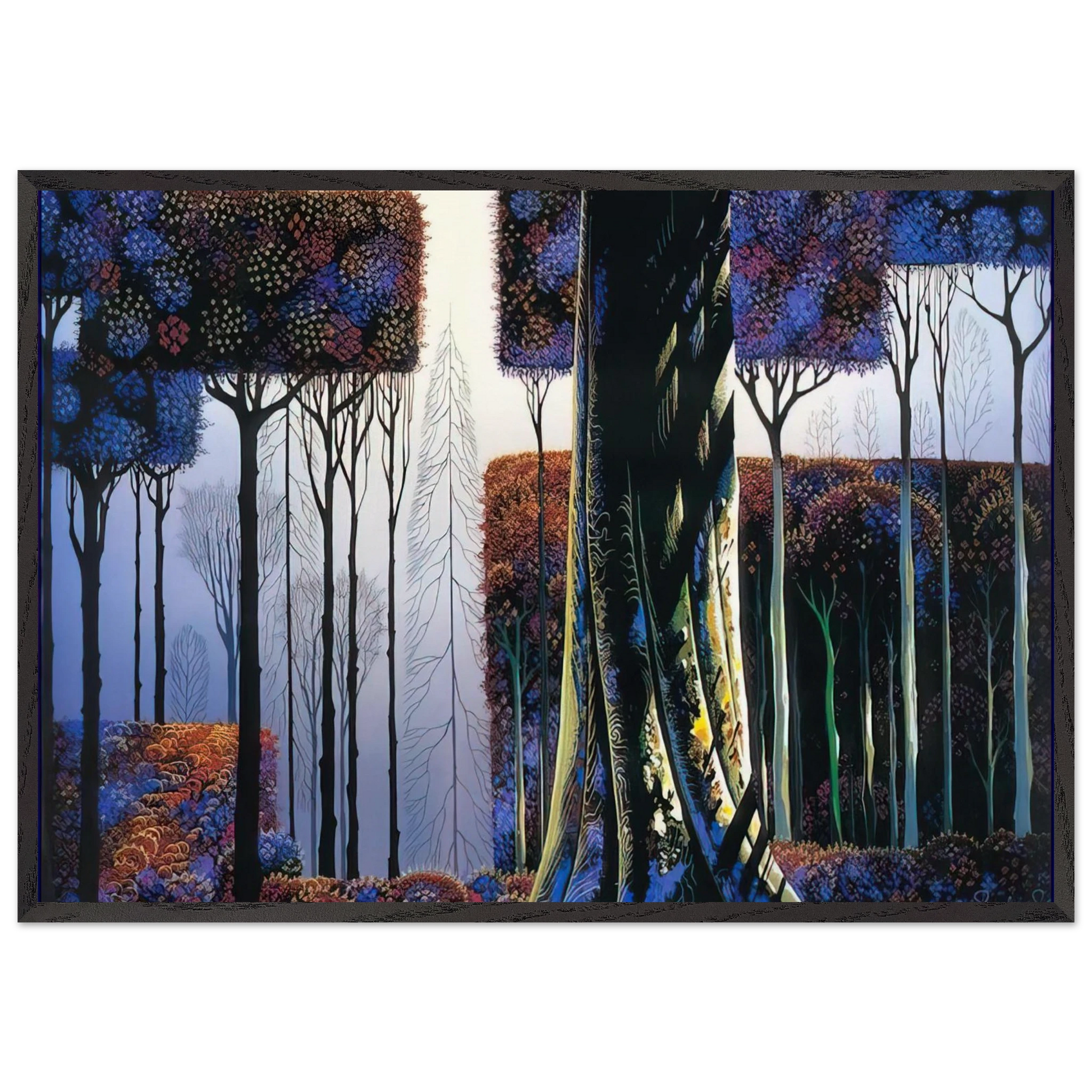 Ancient Forest - Eyvind Earle Framed Art Print – Black Wooden Frame - Default Title - -Framed Art Print